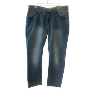MBX Medium Wash Straight Leg Jeans Slim Fit Mens Size 36X30